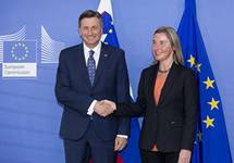 20. 2. 2019, Bruselj – Predsednik Pahor na uradnem obisku v Bruslju - rokovanje z Mogherini (Thierry Monasse/STA)
